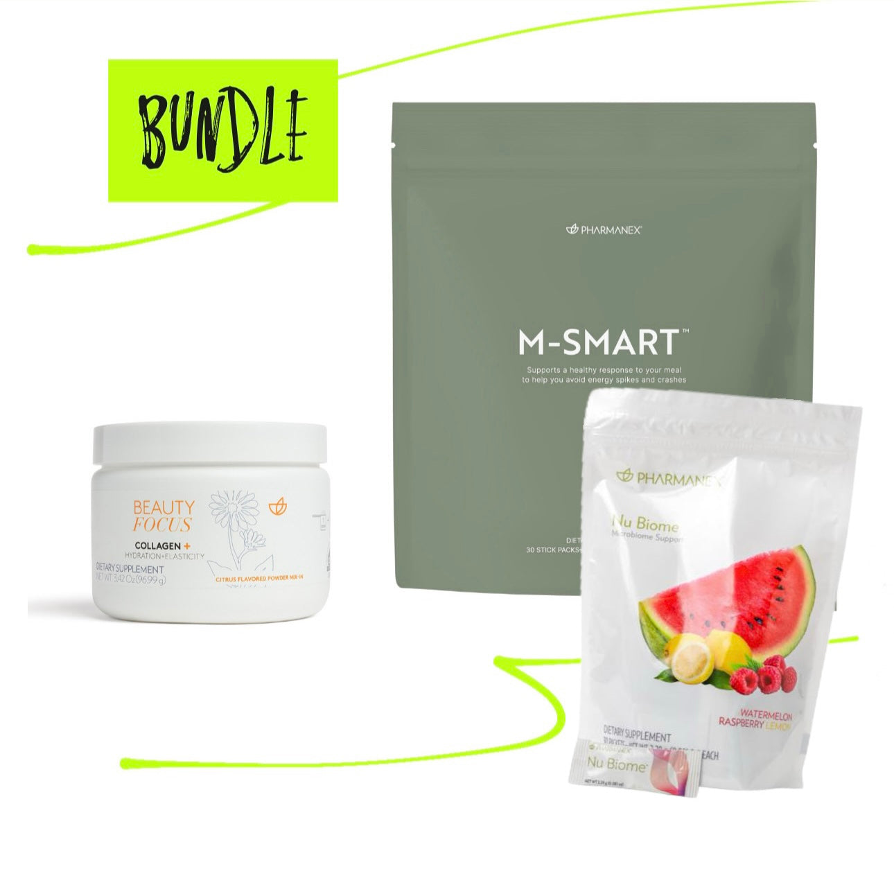 Triple: M-SMART + Nu Biome + Collagen+
