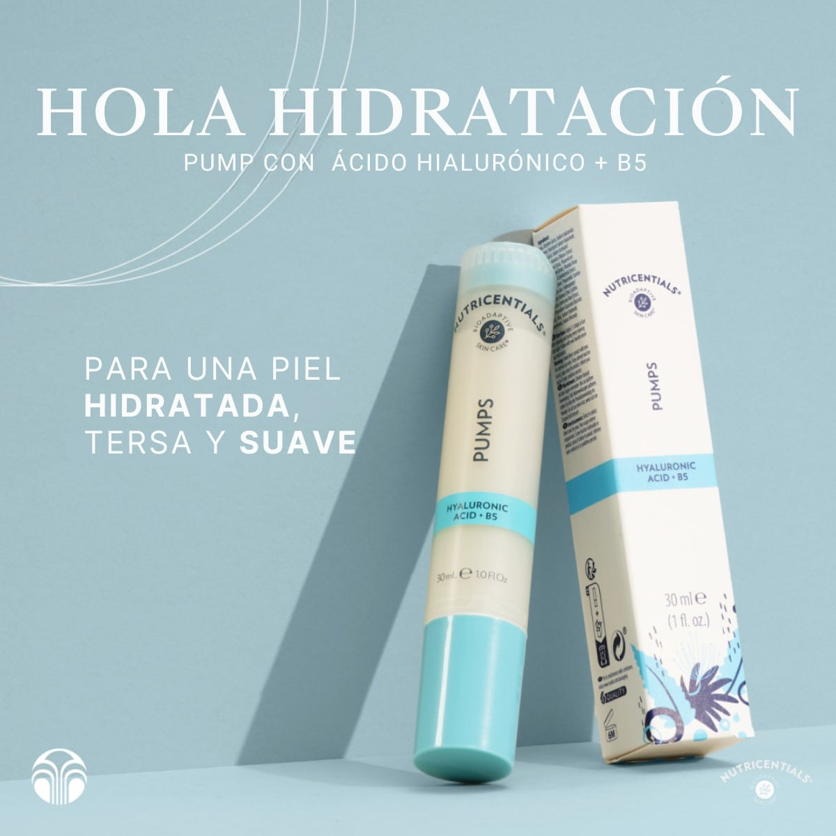 Nutricentials Pumps Hyaluronic Acid + B5 – 24‑Hour Hydration with Bioadaptive Botanicals