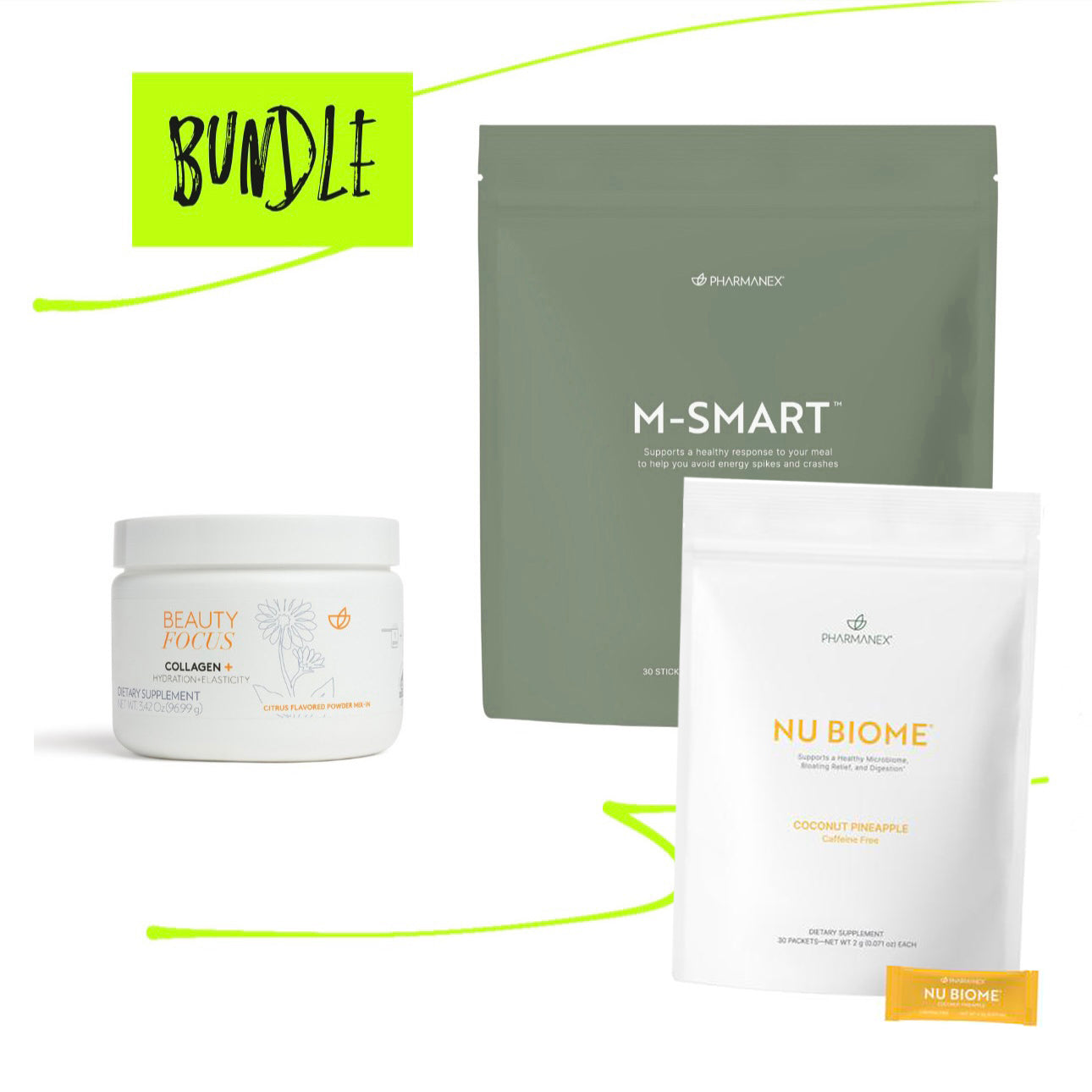 Triple: M-SMART + Nu Biome + Collagen+