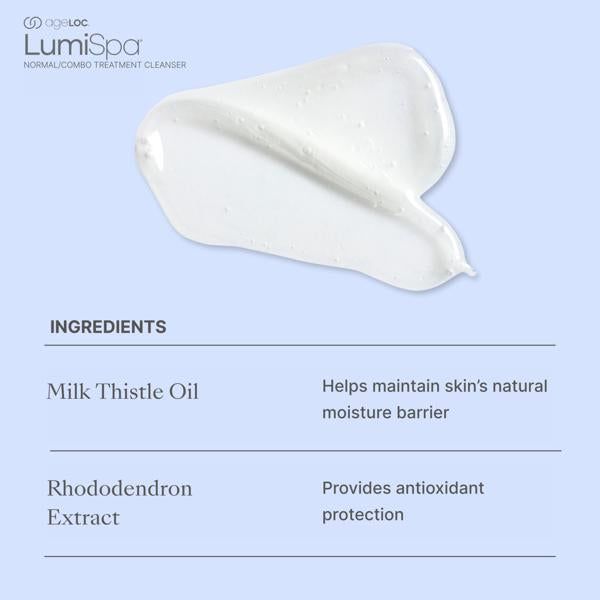 Nu Skin ageLOC LumiSpa Treatment Cleanser Normal/Combo Ingredients