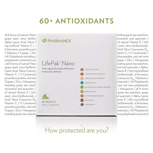 LifePak Nano nutritional supplement by Pharmanex – anti-aging formula with nanotechnology.