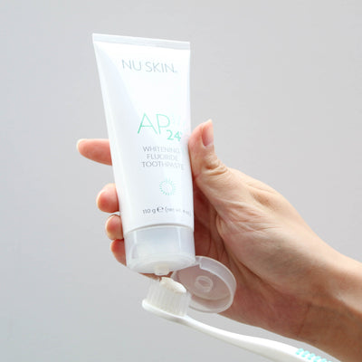 AP24 Whitening Fluoride Toothpaste by Nu Skin for stain removal and oral care