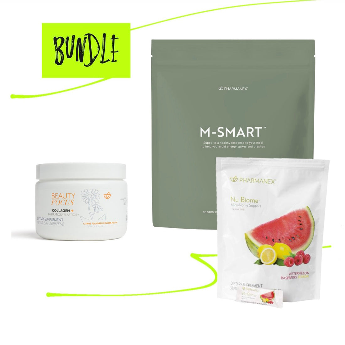 Triple: M-SMART + Nu Biome + Collagen+
