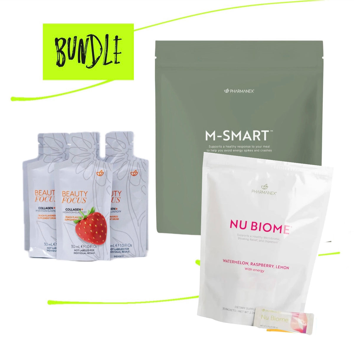 Triple bundle with Peach collagen and Regular Nu Biome