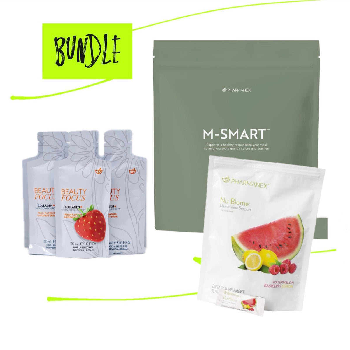 M-Smart + Nu Biome + Beauty Focus Collagen+ Triple Bundle