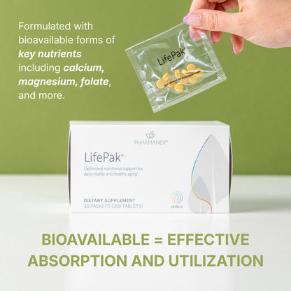 Caro Bertorelli holding Pharmanex LifePak Tablets 