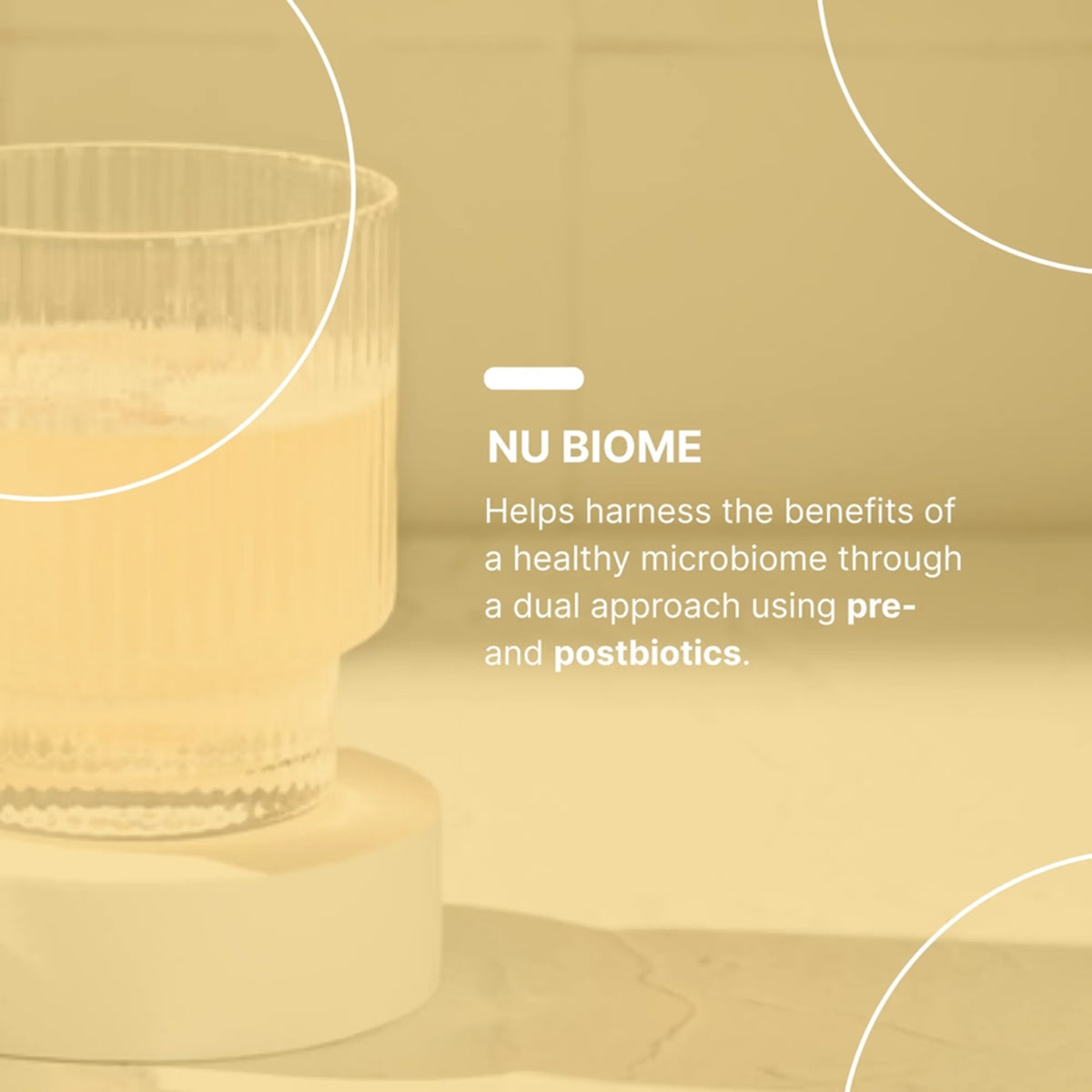 Nu Biome prebiotic and postbiotic benefits