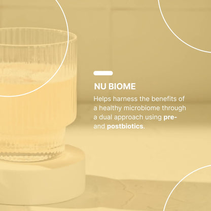 Nu Biome prebiotic and postbiotic benefits