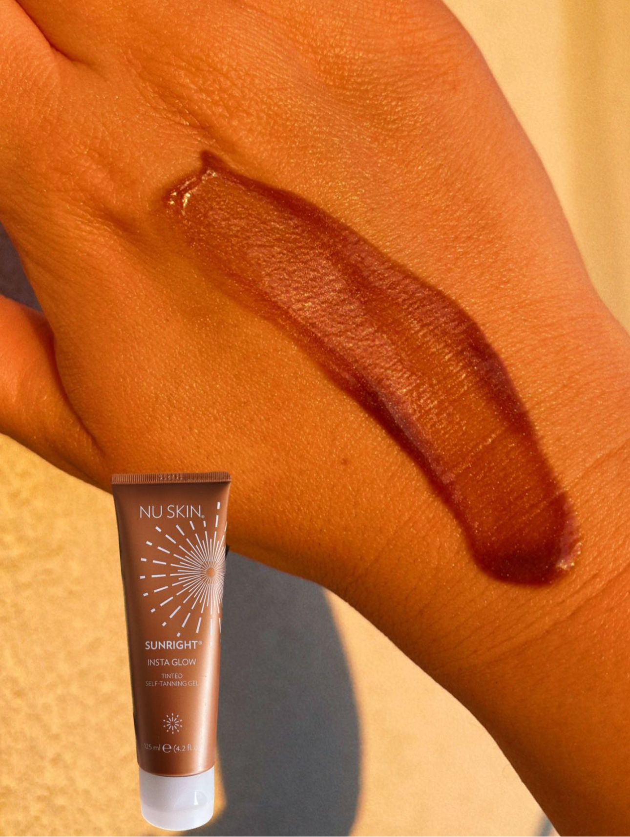Before and after results using Insta Glow by Nu Skin