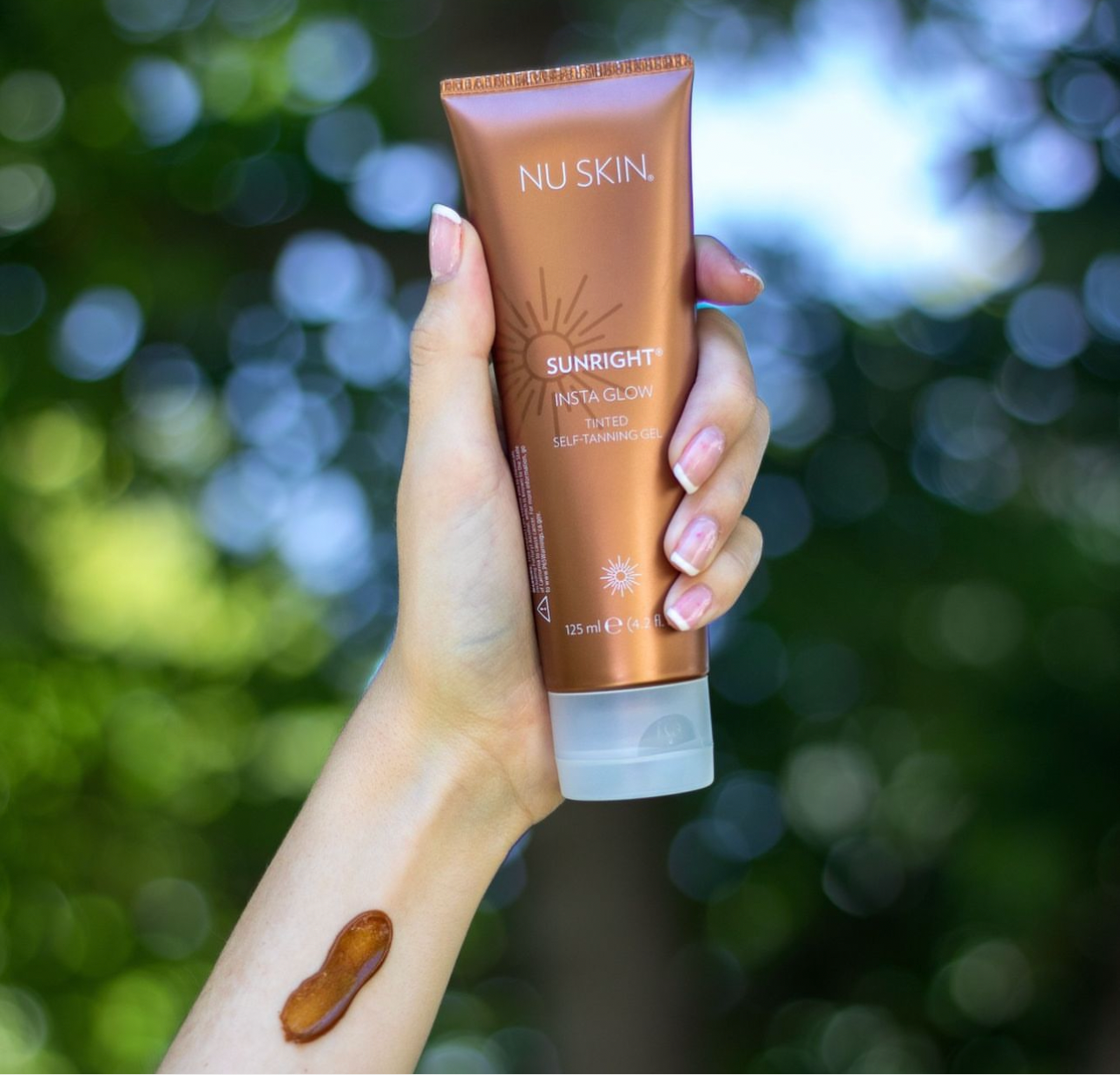 Before and after results using Insta Glow by Nu Skin