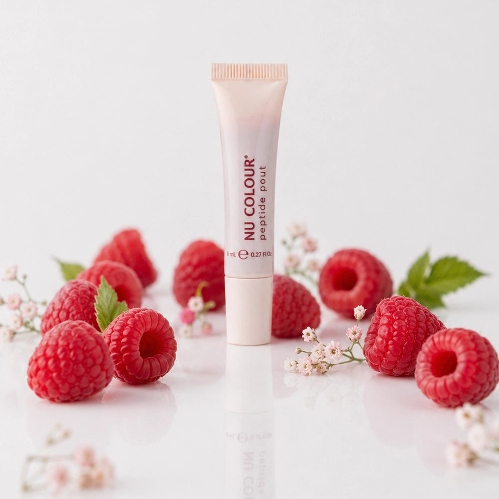Peptide lip gloss that plumps, defines, and hydrates