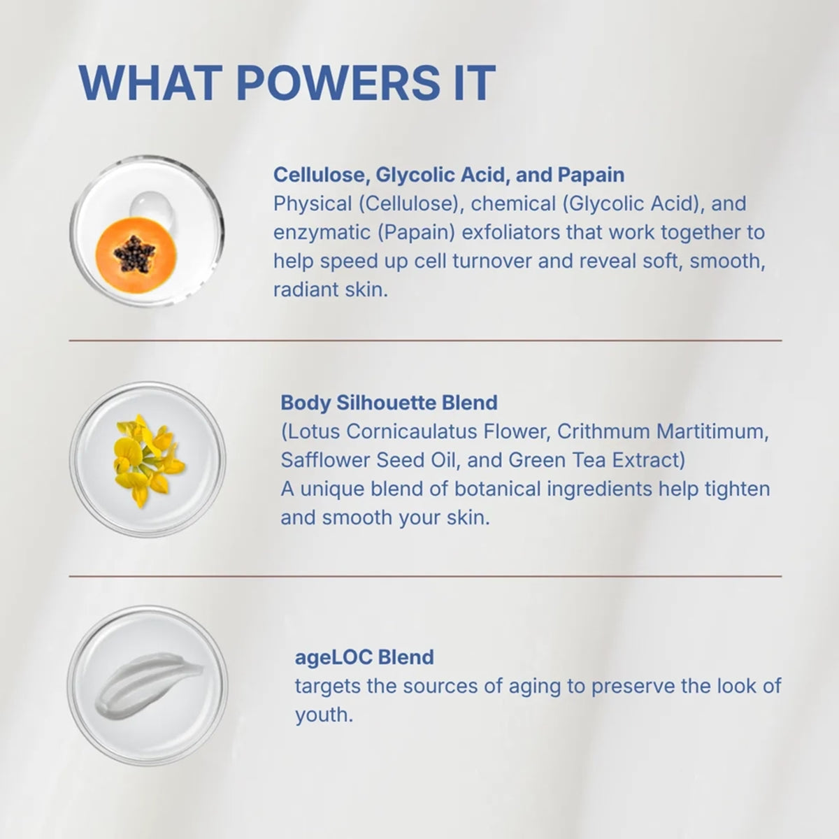 ageLOC Dermatic Effects Body Lotion Ingredients