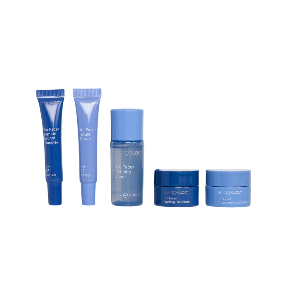 Travel-size ageLOC Tru Face skincare set